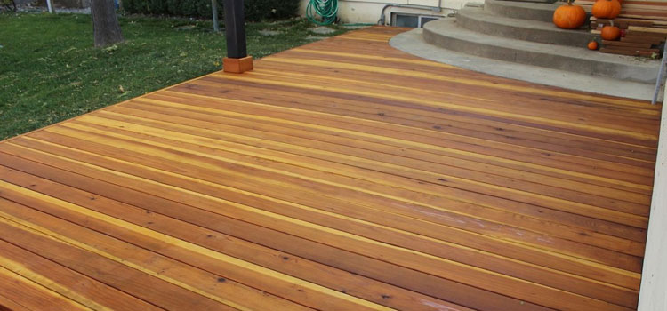 Smooth Redwood Decking in Valley Glen, CA